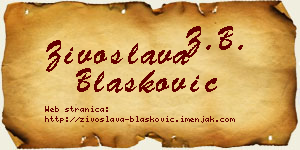 Živoslava Blašković vizit kartica